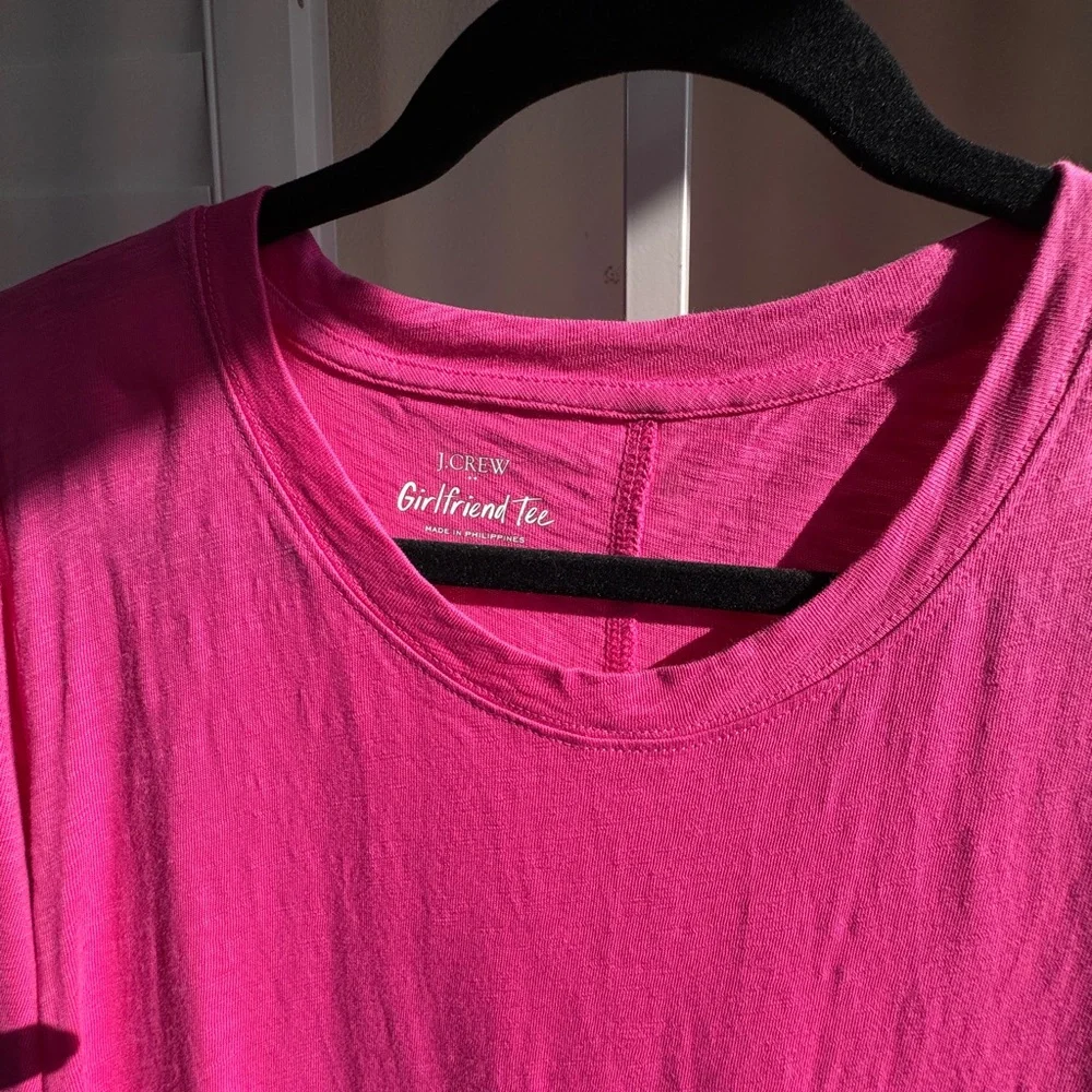 J. Crew Vibrant Pink Long Sleeve Tee. Size M